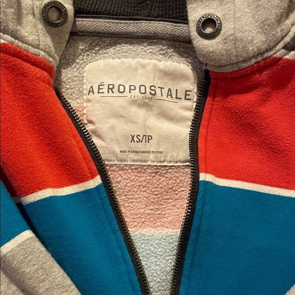 Aeropostale Multicolor Striped Hoodie - Picture 2 of 2